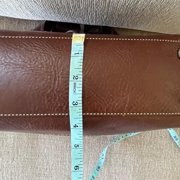 Coach Suede & Leather Patchwork Hampton Satchel Bag - Picture 8 of 14